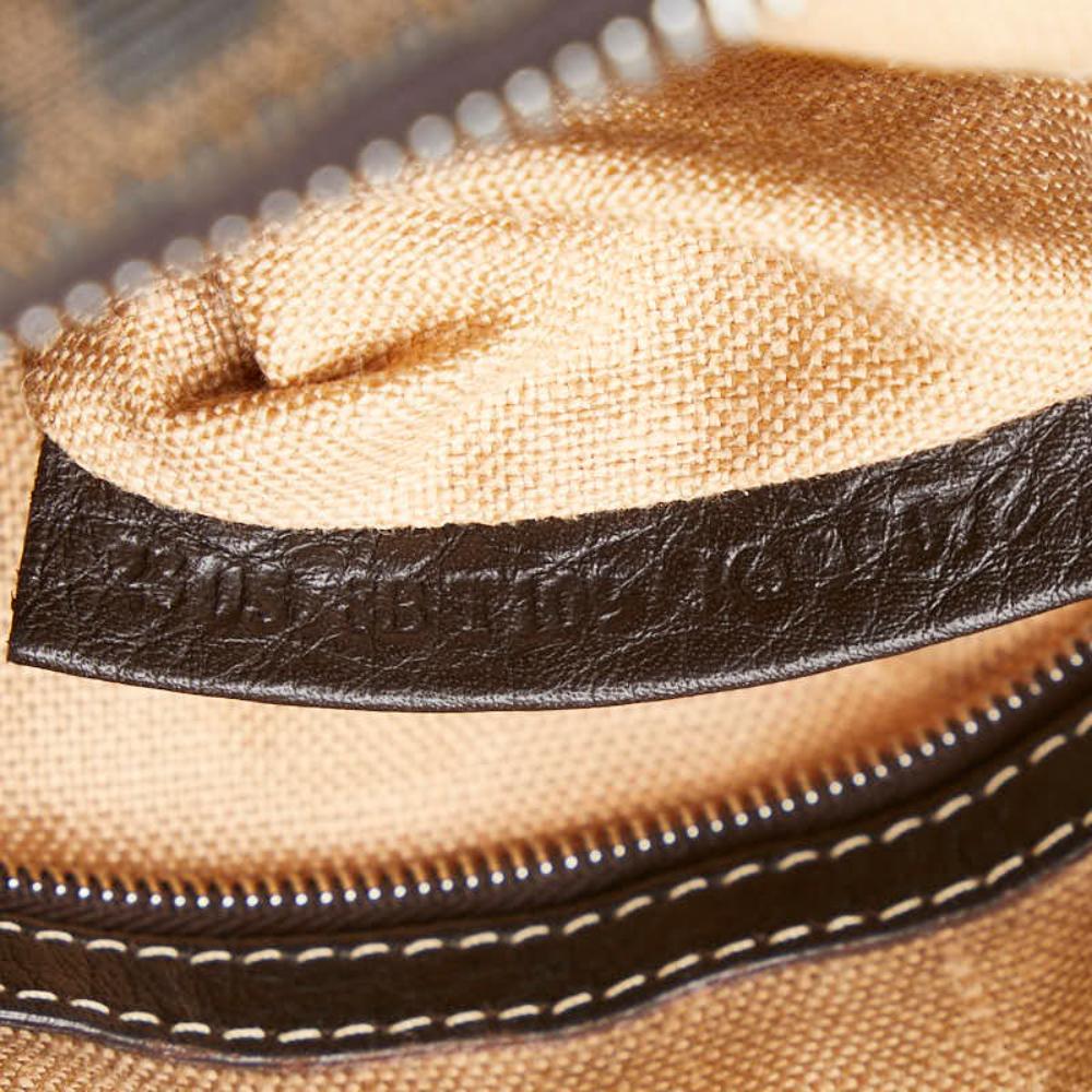 Brown Canvas Fendi Crossbody Bag