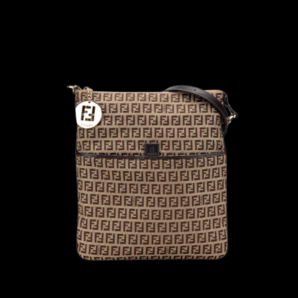 Brown Canvas Fendi Crossbody Bag