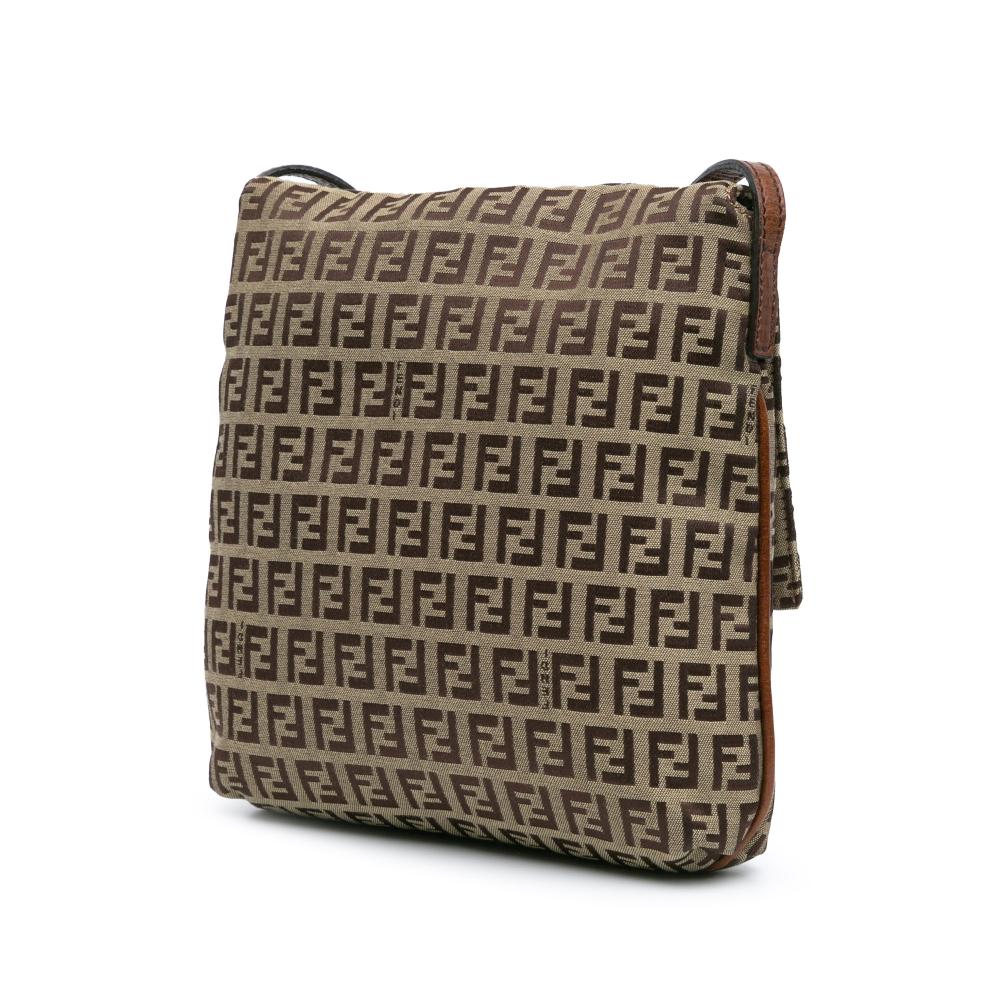 Brown Canvas Fendi Crossbody Bag