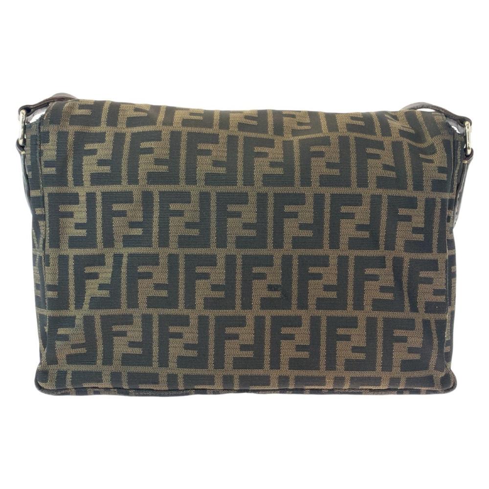 Brown Canvas Fendi Crossbody Bag