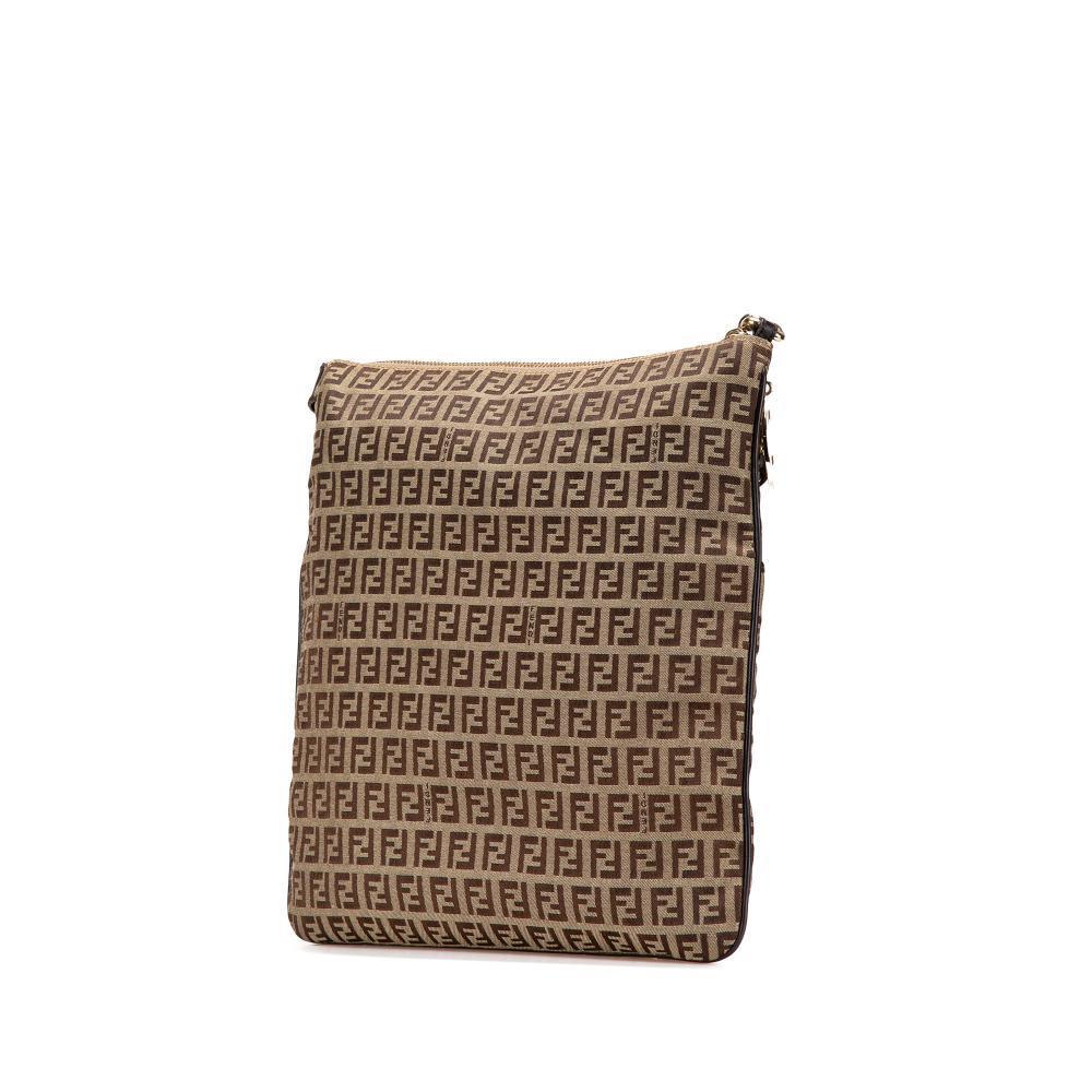 Brown Canvas Fendi Crossbody Bag