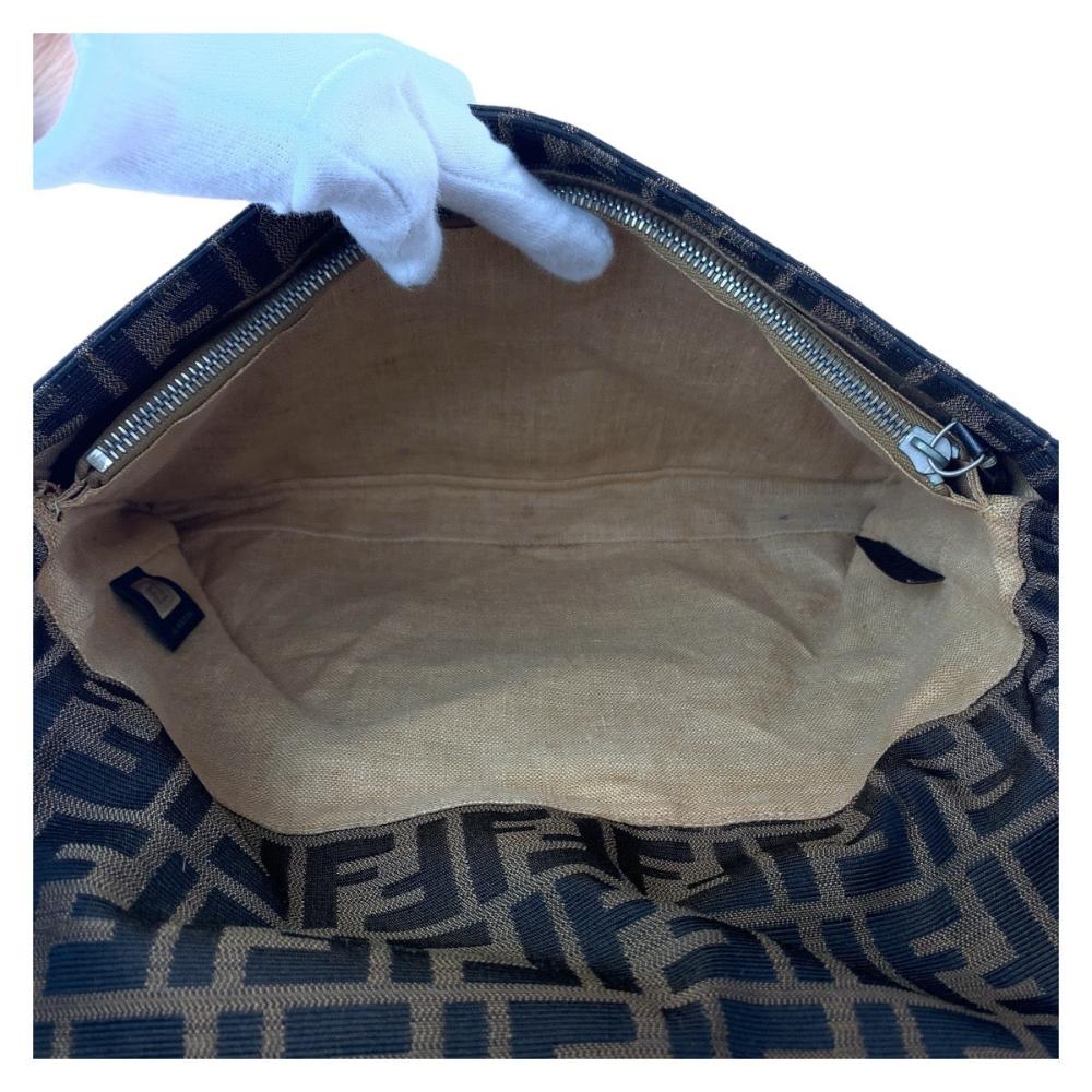 Brown Canvas Fendi Crossbody Bag