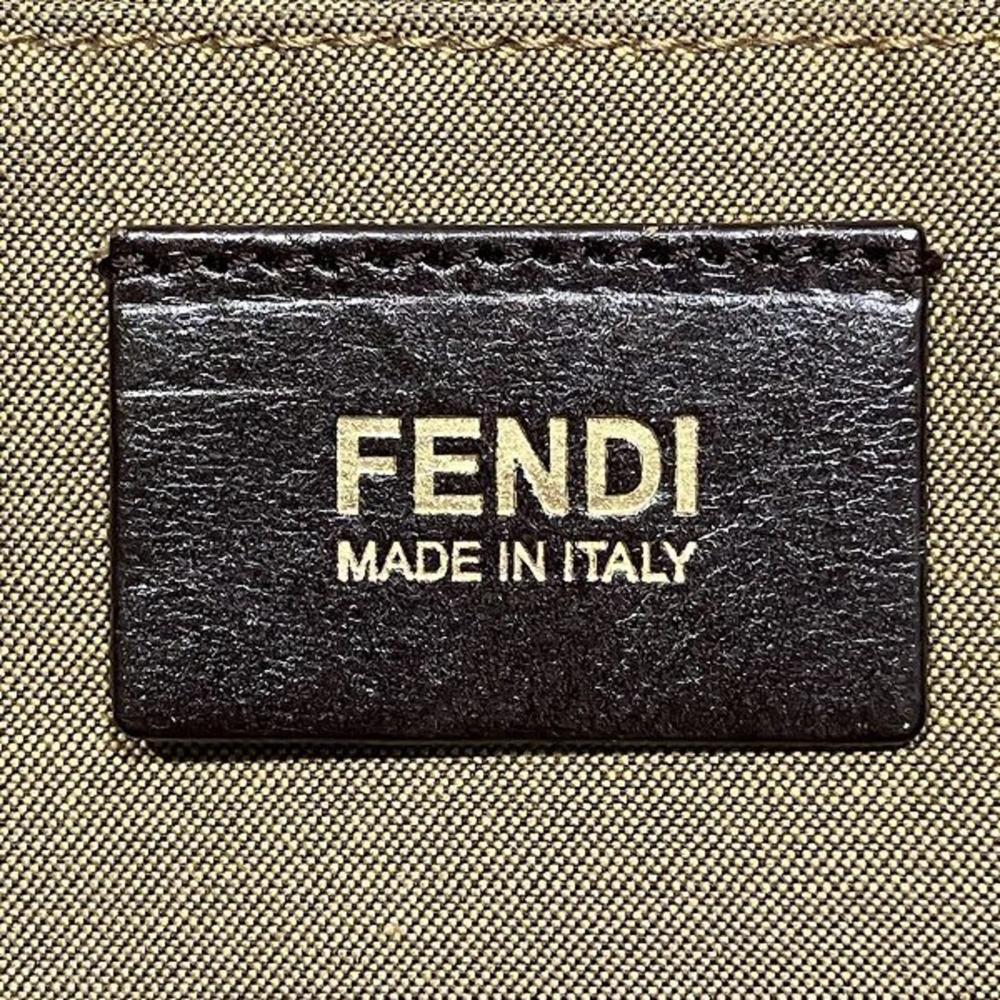 Brown Canvas Fendi Crossbody Bag