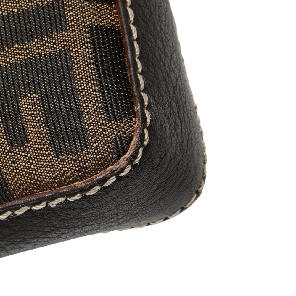 Brown Canvas Fendi Crossbody Bag