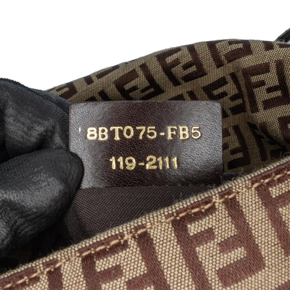 Brown Canvas Fendi Crossbody Bag