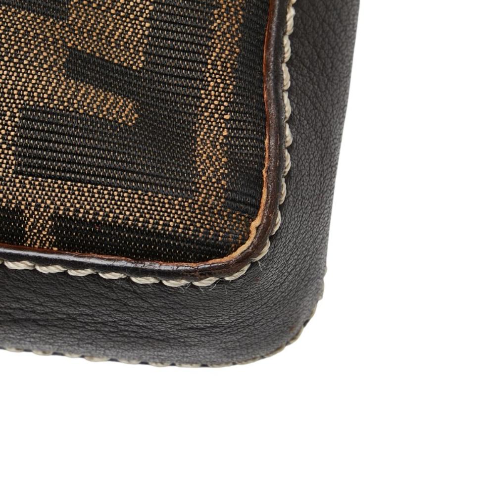 Brown Canvas Fendi Crossbody Bag