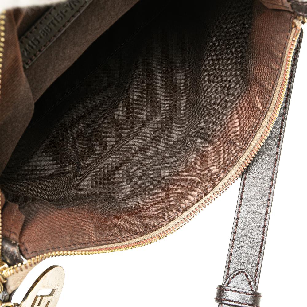 Brown Canvas Fendi Crossbody Bag