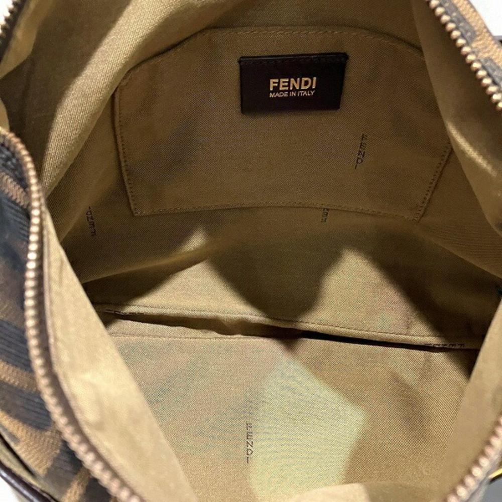 Brown Canvas Fendi Crossbody Bag