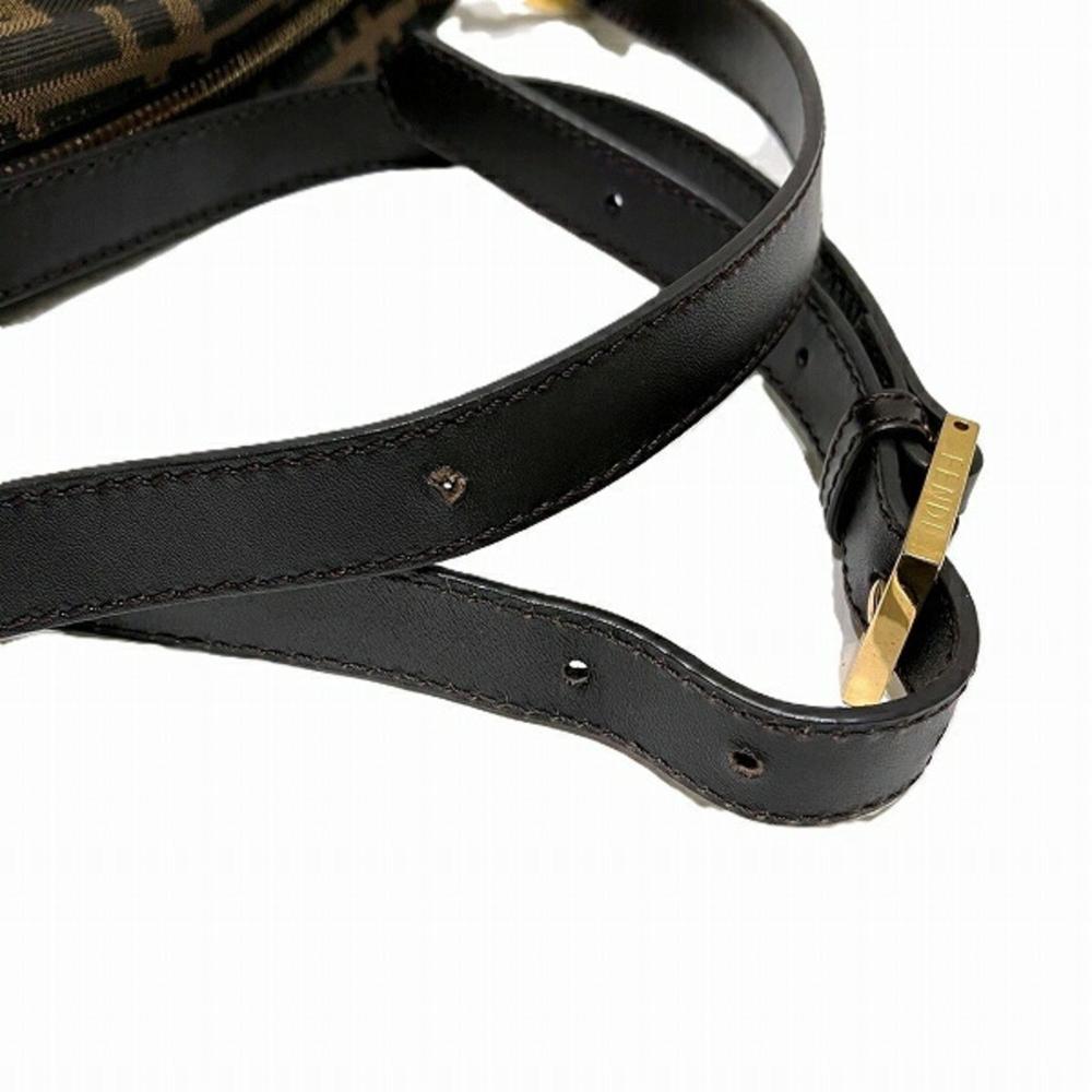 Brown Canvas Fendi Crossbody Bag