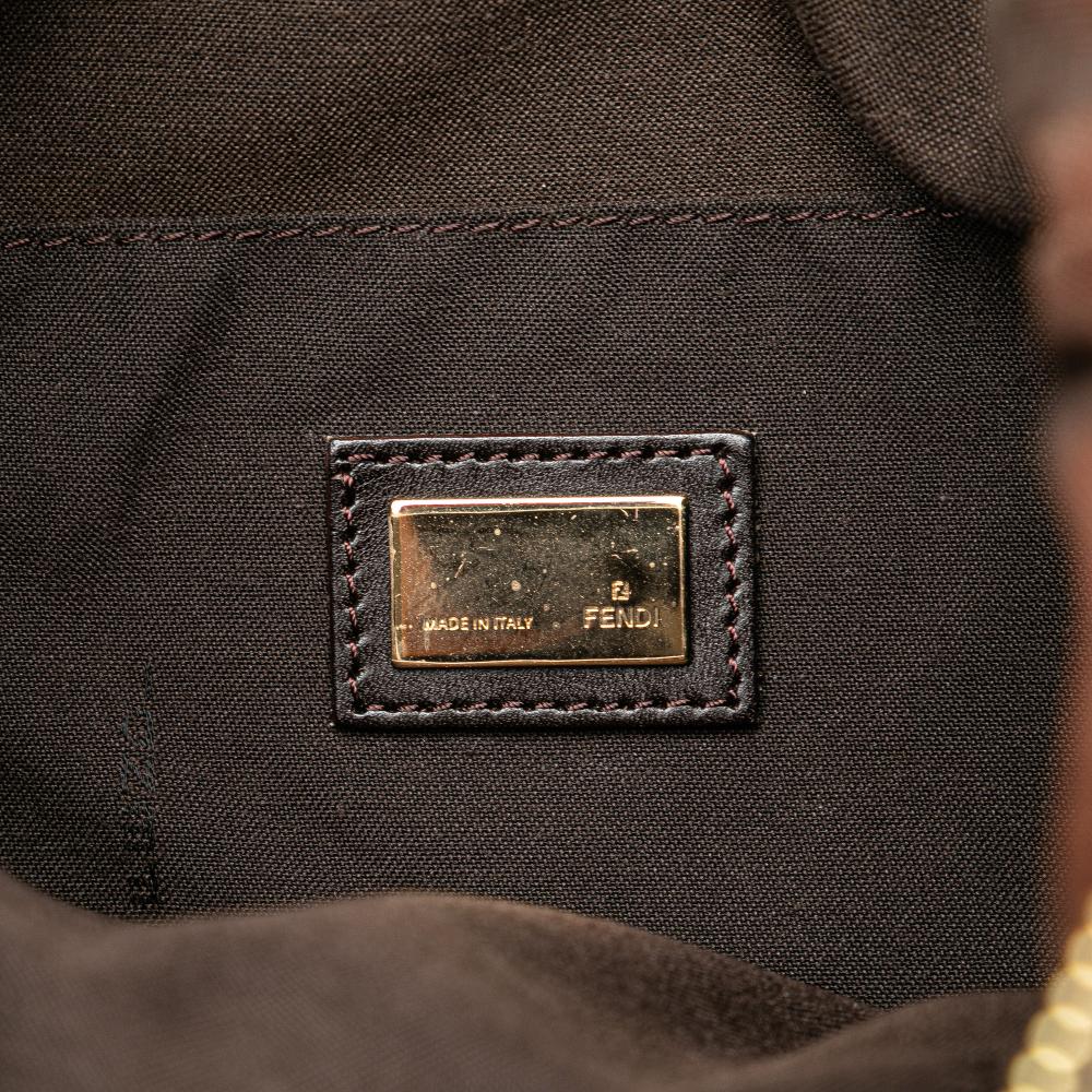 Brown Canvas Fendi Crossbody Bag