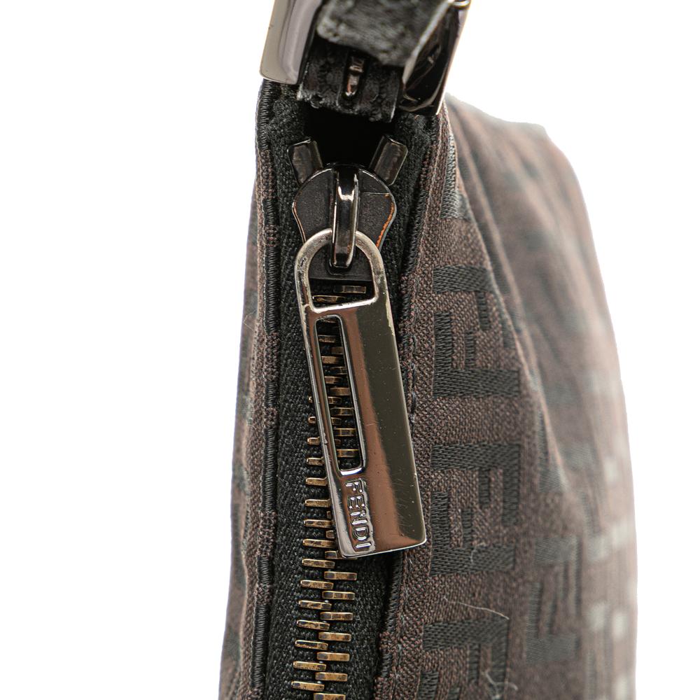 Brown Canvas Fendi Crossbody Bag