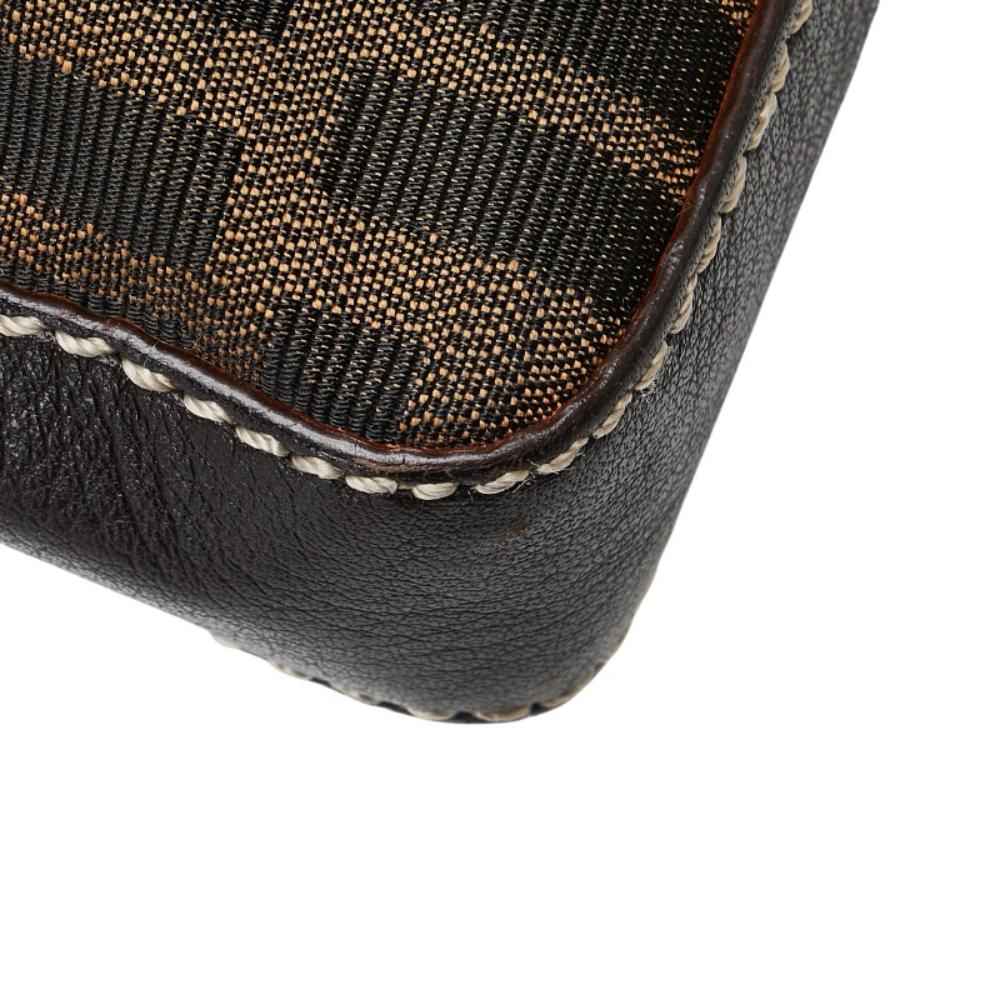 Brown Canvas Fendi Crossbody Bag