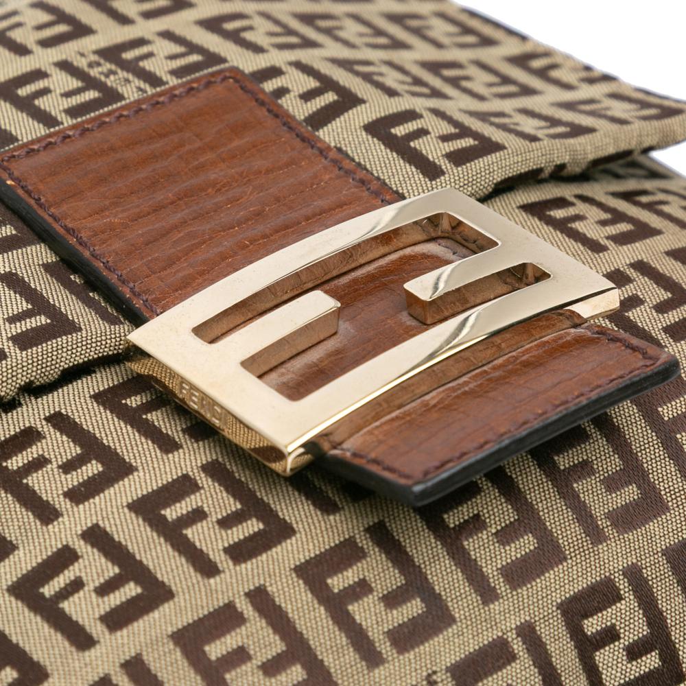 Brown Canvas Fendi Crossbody Bag