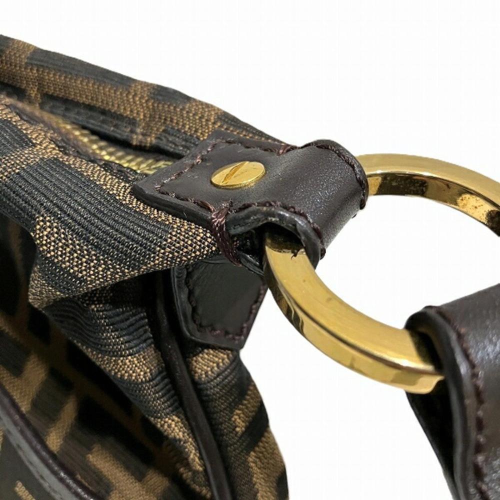 Brown Canvas Fendi Crossbody Bag