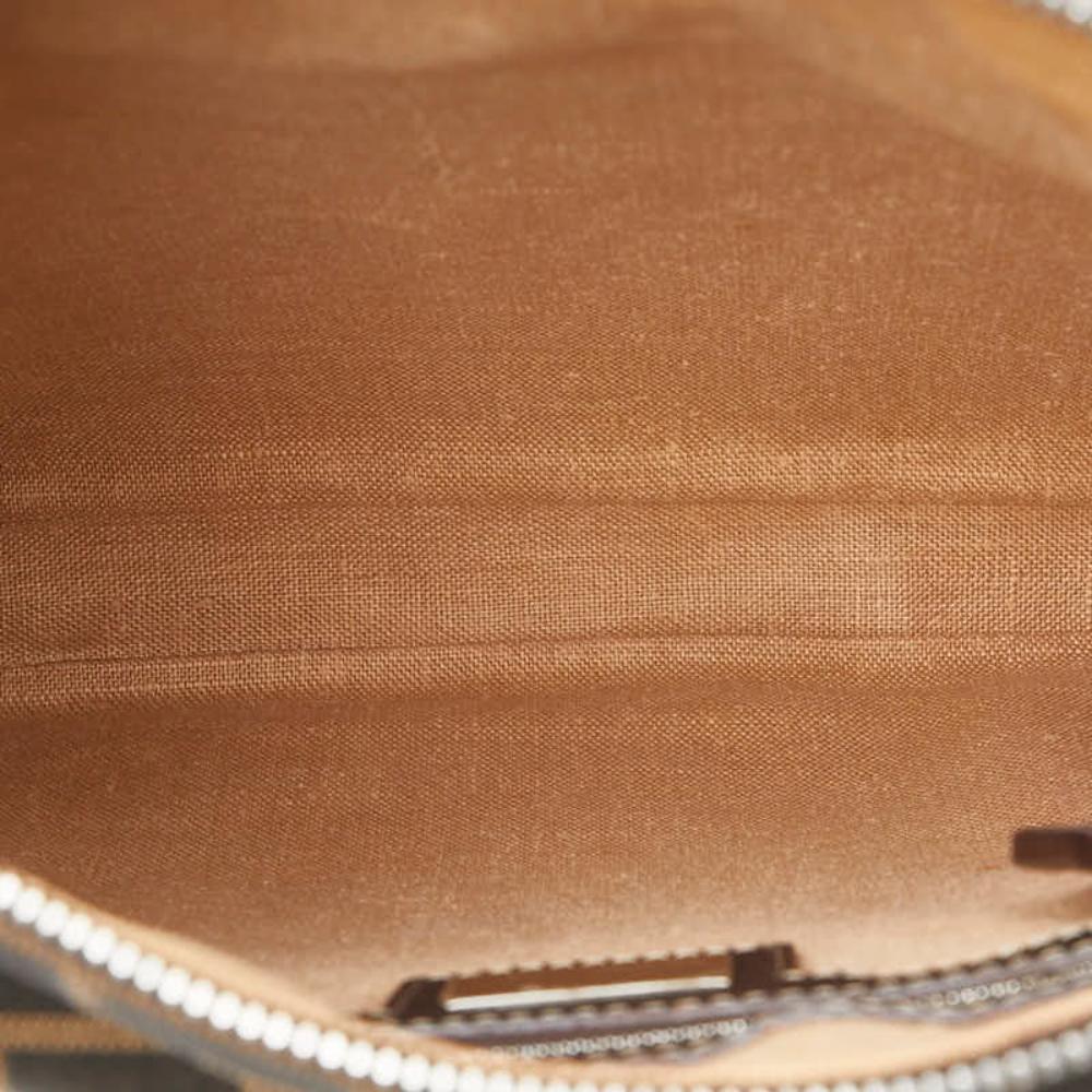 Brown Canvas Fendi Crossbody Bag