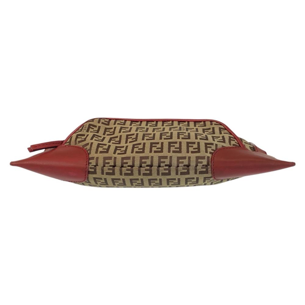Brown Canvas Fendi Shoulder Bag