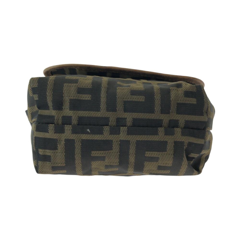 Brown Canvas Fendi Shoulder Bag