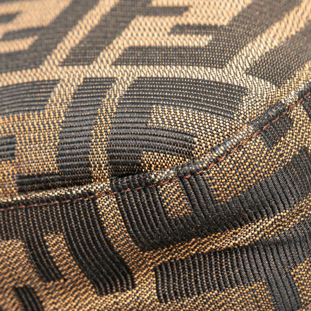 Brown Canvas Fendi Shoulder Bag