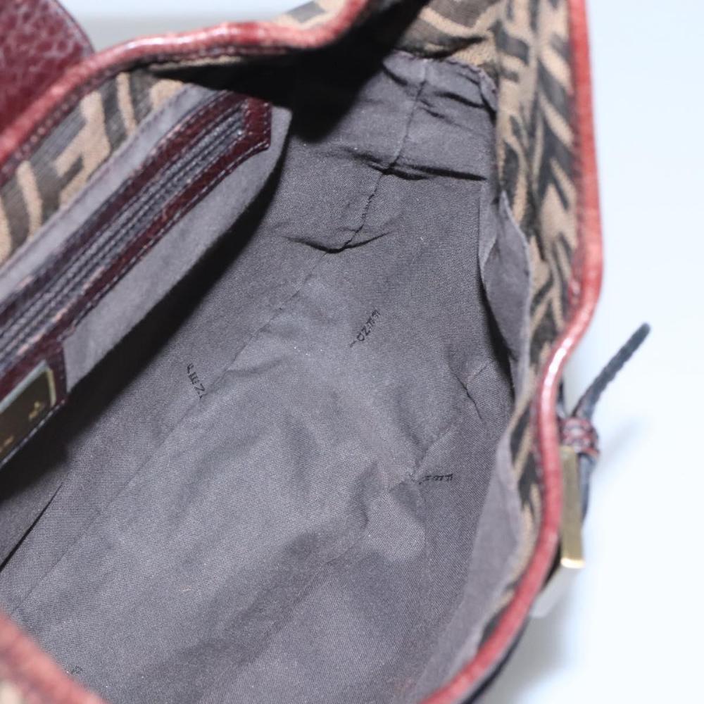 Brown Canvas Fendi Shoulder Bag