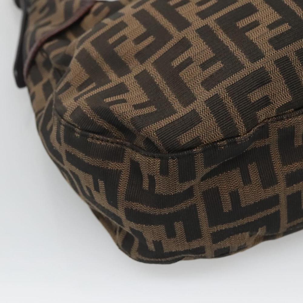 Brown Canvas Fendi Shoulder Bag