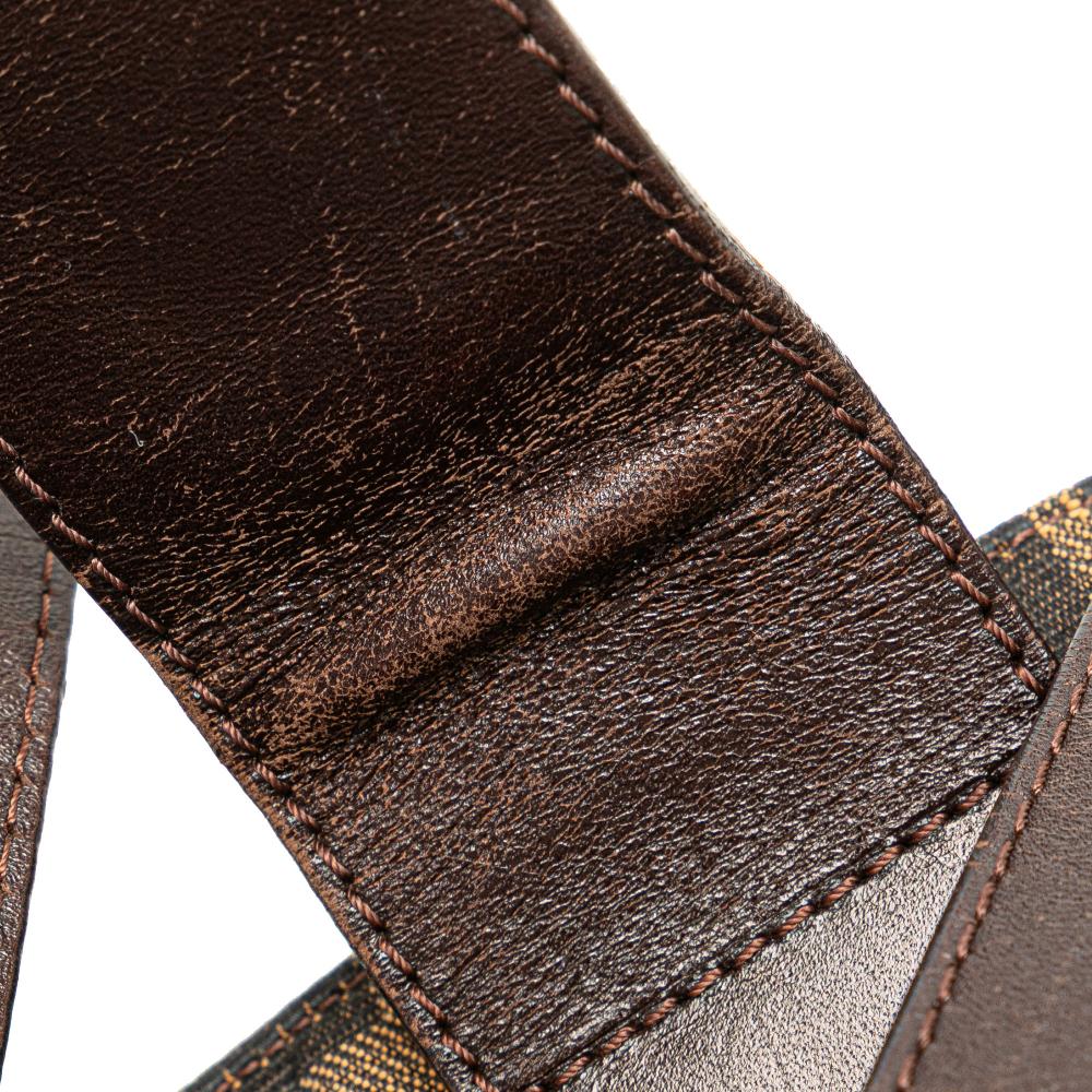 Brown Canvas Fendi Shoulder Bag