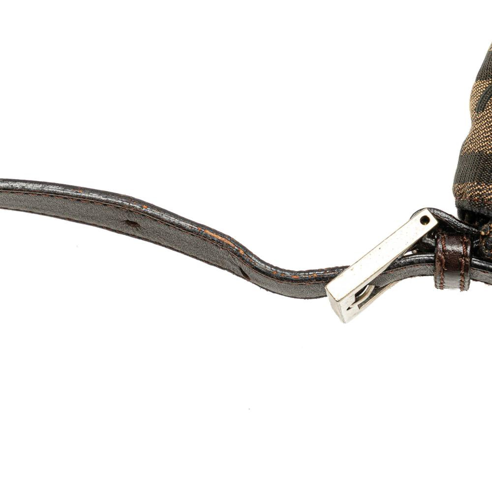 Brown Canvas Fendi Shoulder Bag