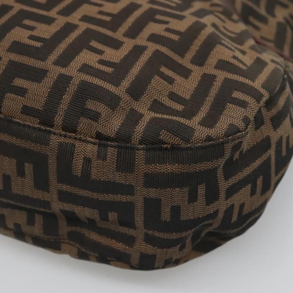 Brown Canvas Fendi Shoulder Bag