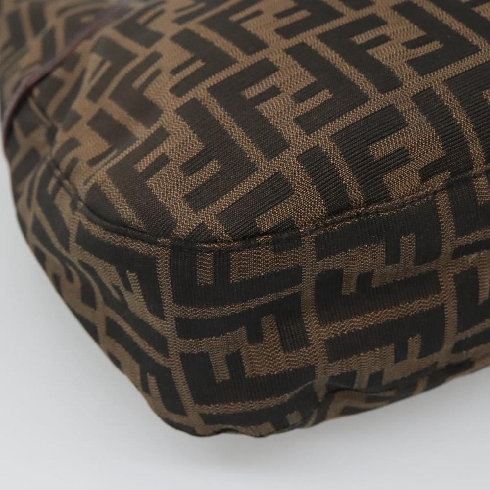 Brown Canvas Fendi Shoulder Bag