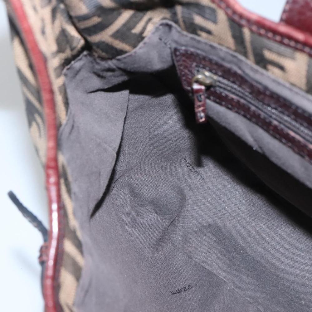 Brown Canvas Fendi Shoulder Bag