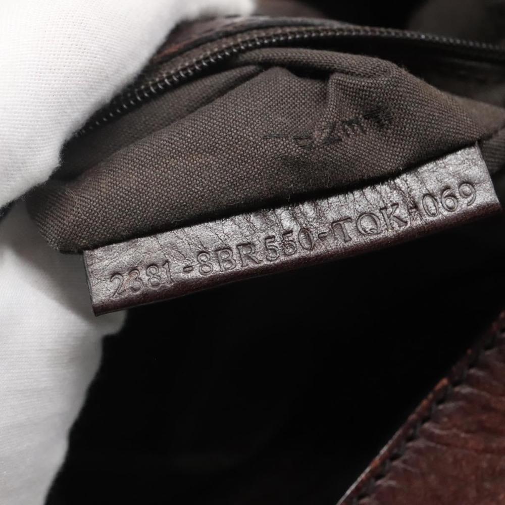 Brown Canvas Fendi Shoulder Bag
