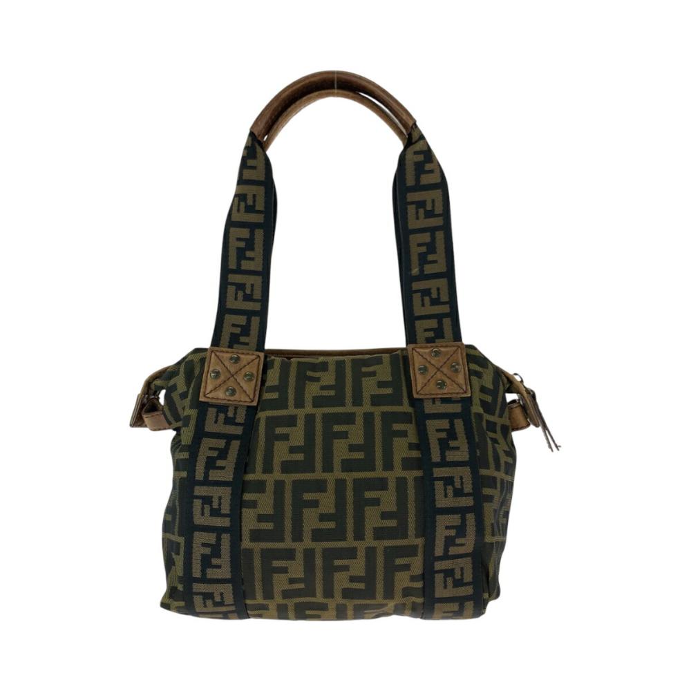 Brown Canvas Fendi Shoulder Bag