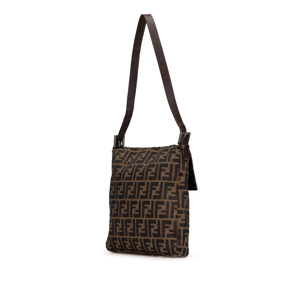 Brown Canvas Fendi Shoulder Bag