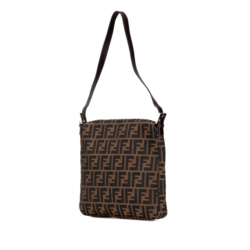 Brown Canvas Fendi Shoulder Bag