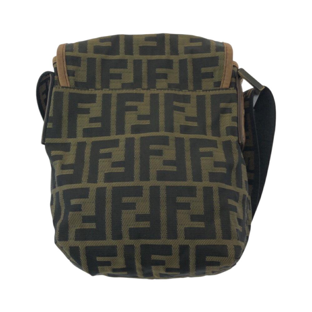 Brown Canvas Fendi Shoulder Bag