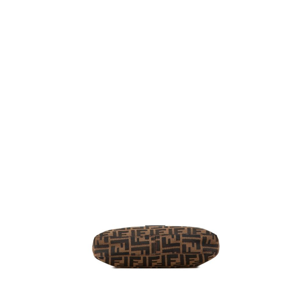 Brown Canvas Fendi Shoulder Bag