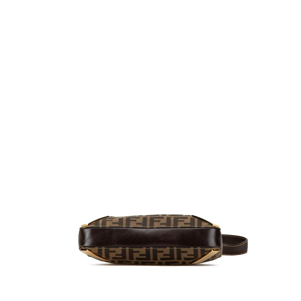 Brown Canvas Fendi Shoulder Bag