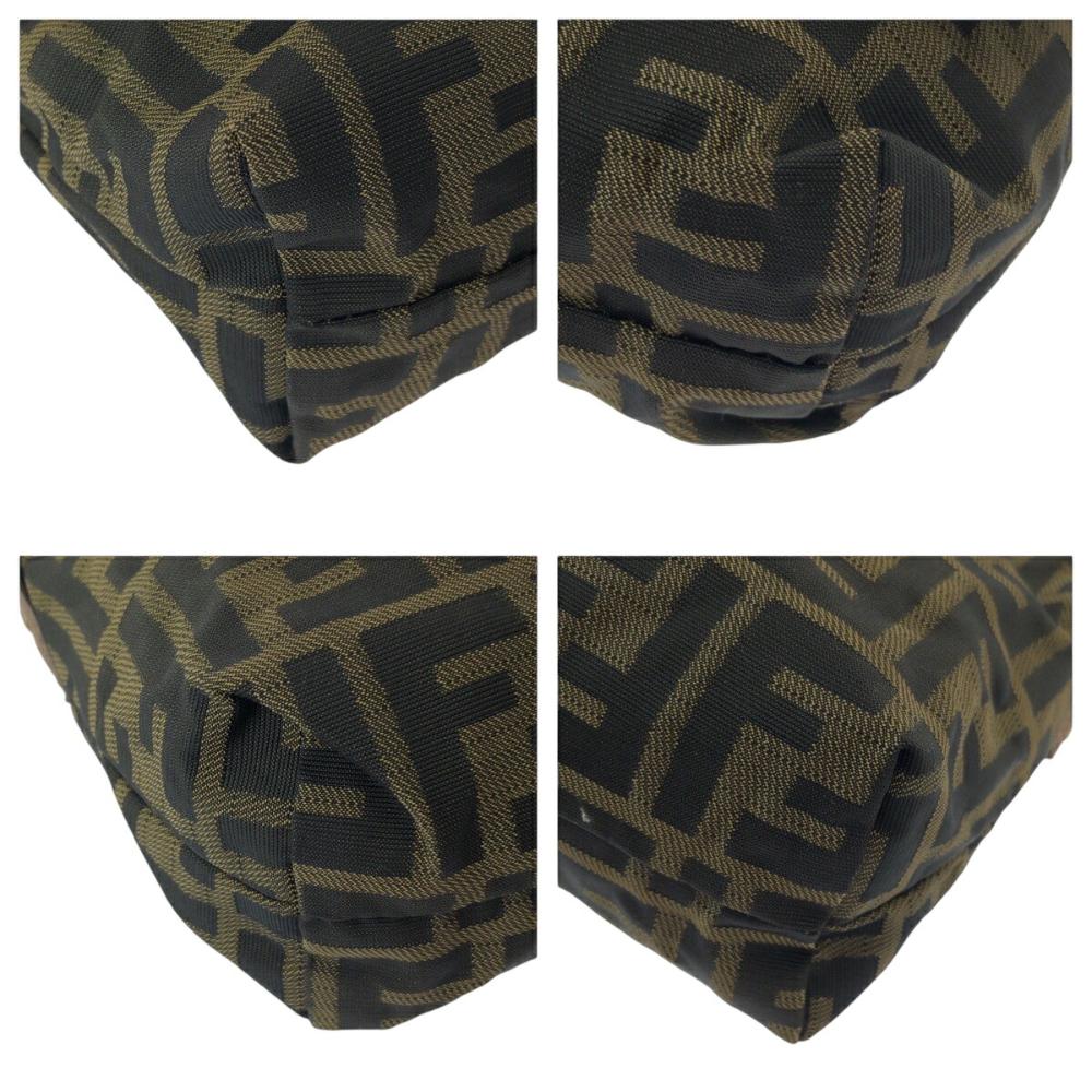Brown Canvas Fendi Shoulder Bag