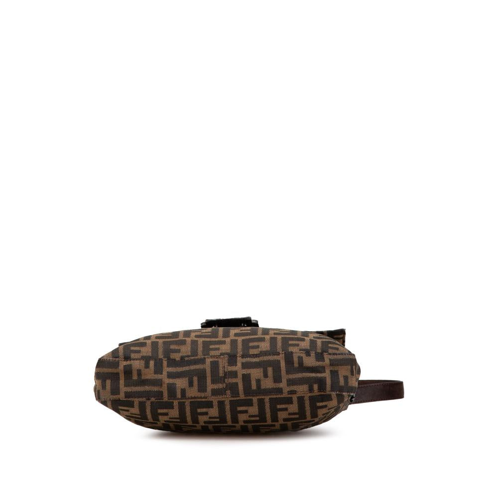 Brown Canvas Fendi Shoulder Bag