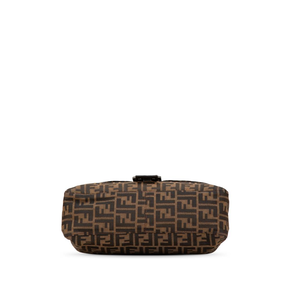 Brown Canvas Fendi Shoulder Bag