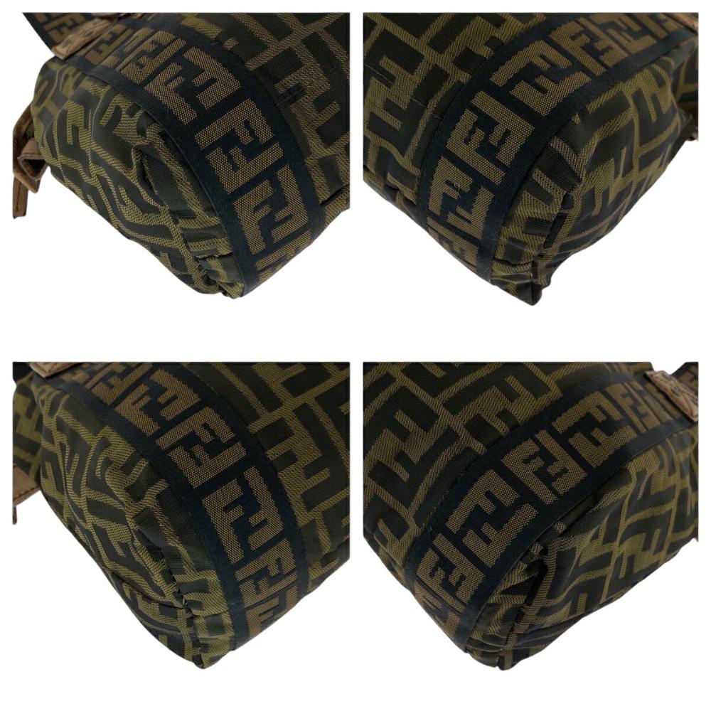 Brown Canvas Fendi Shoulder Bag