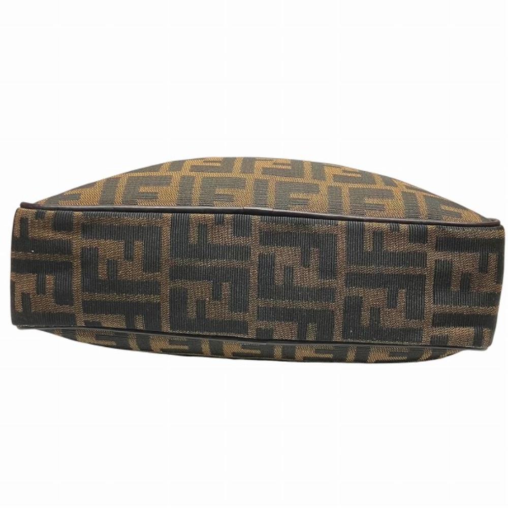 Brown Canvas Fendi Shoulder Bag