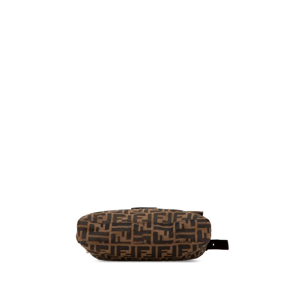 Brown Canvas Fendi Shoulder Bag