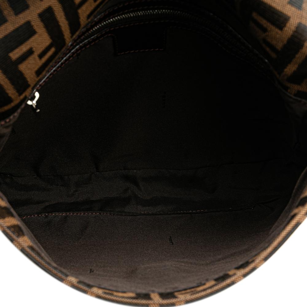 Brown Canvas Fendi Shoulder Bag
