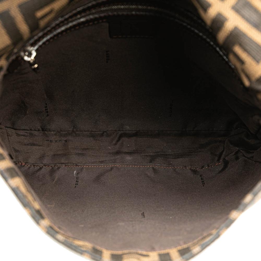 Brown Canvas Fendi Shoulder Bag