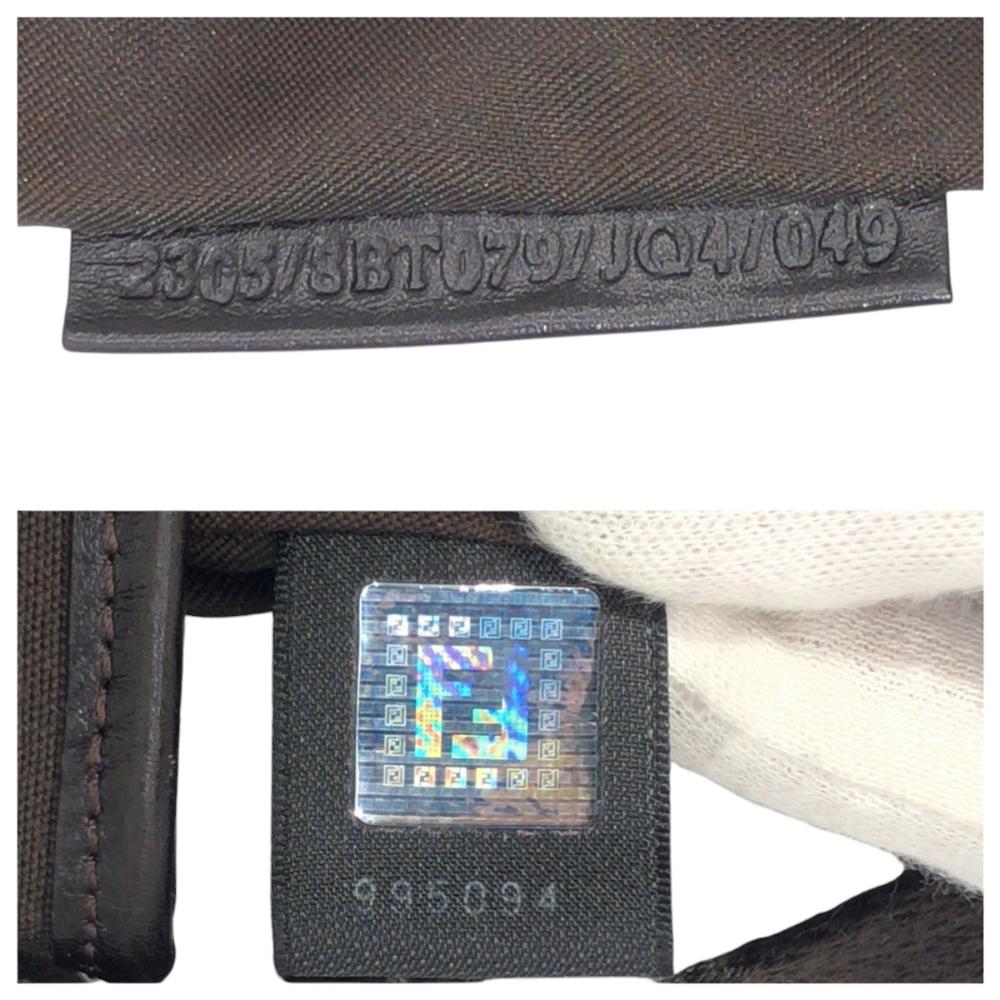Brown Canvas Fendi Shoulder Bag