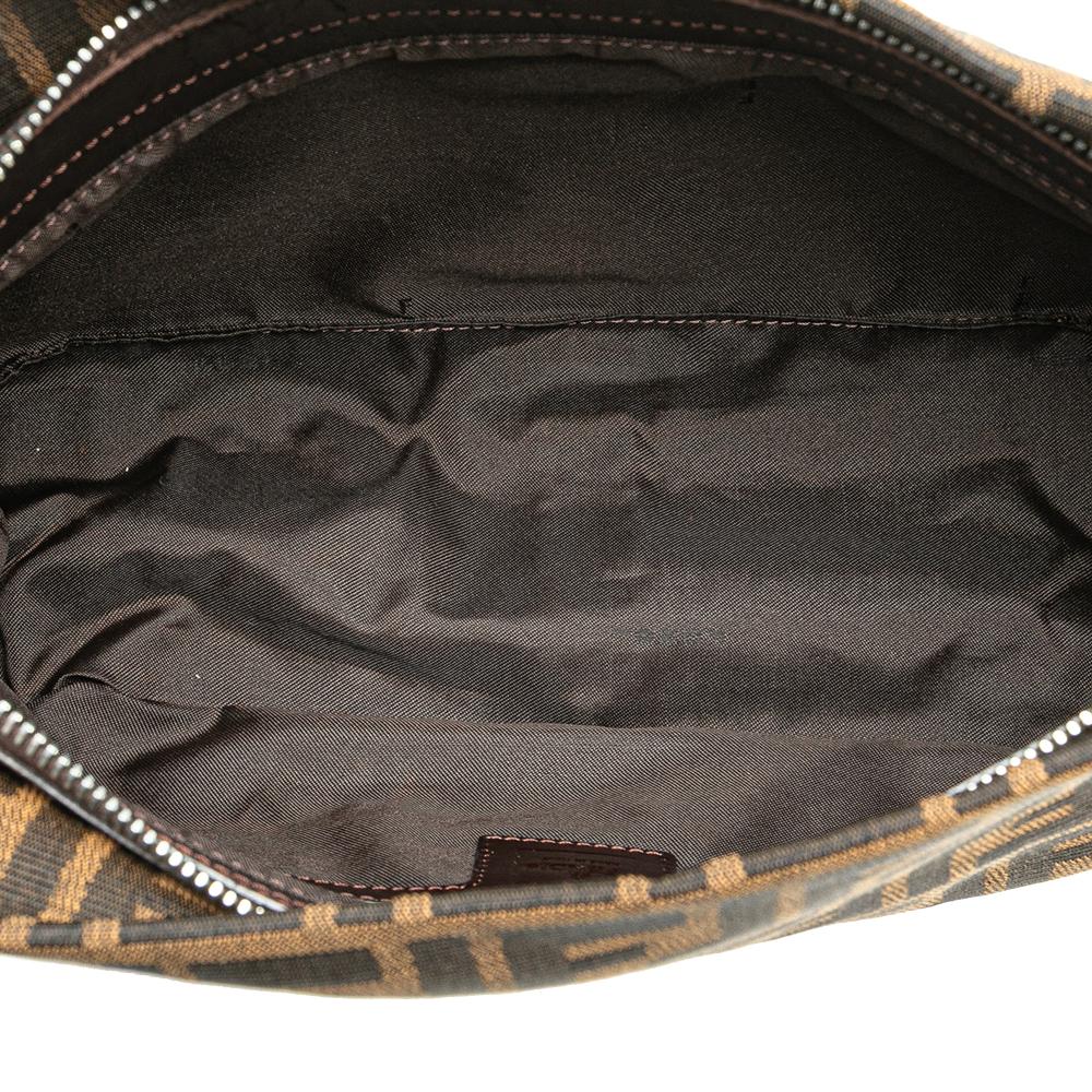 Brown Canvas Fendi Shoulder Bag