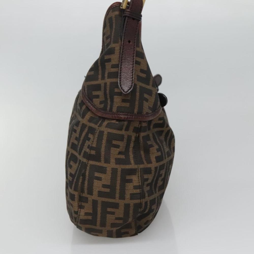 Brown Canvas Fendi Shoulder Bag