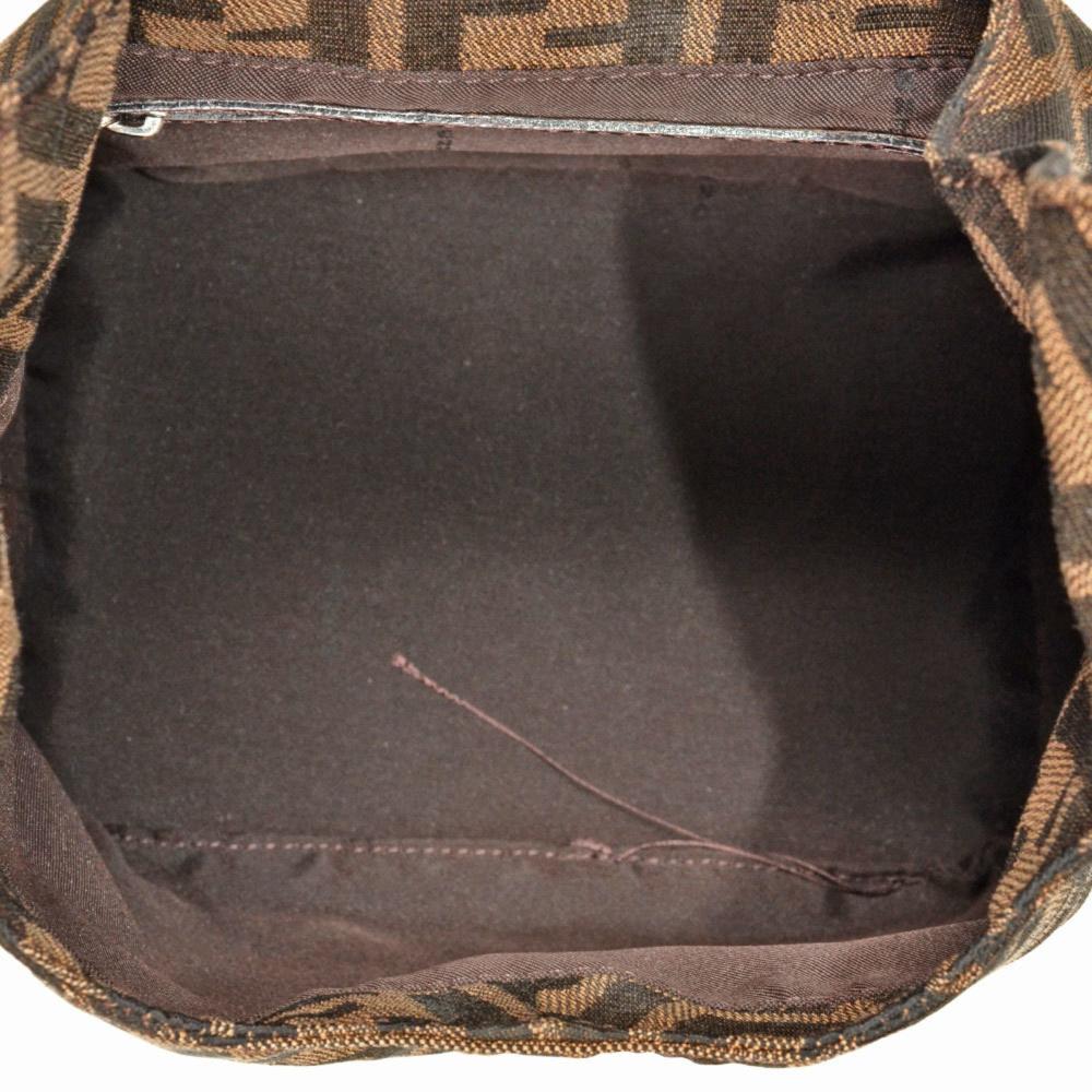 Brown Canvas Fendi Shoulder Bag
