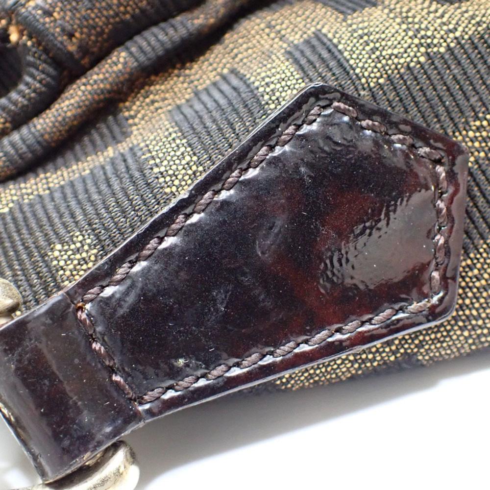 Brown Canvas Fendi Shoulder Bag