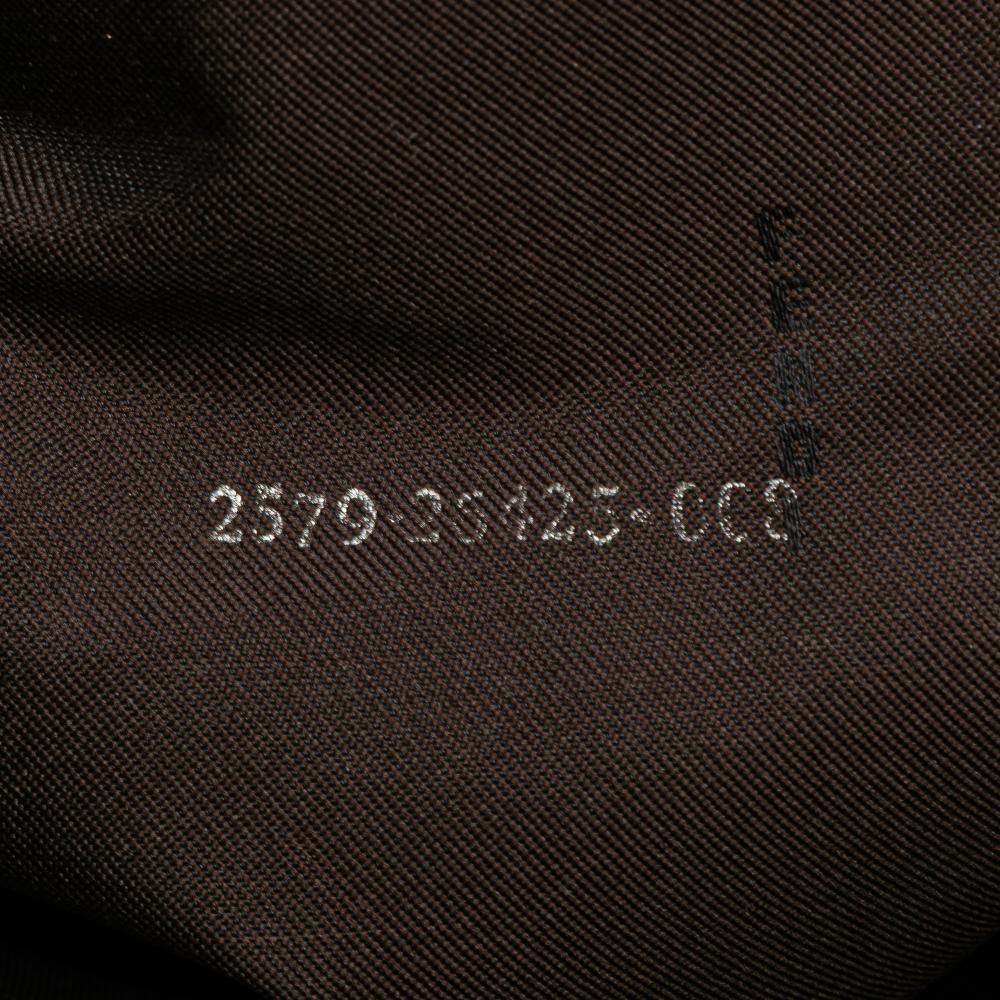 Brown Canvas Fendi Shoulder Bag
